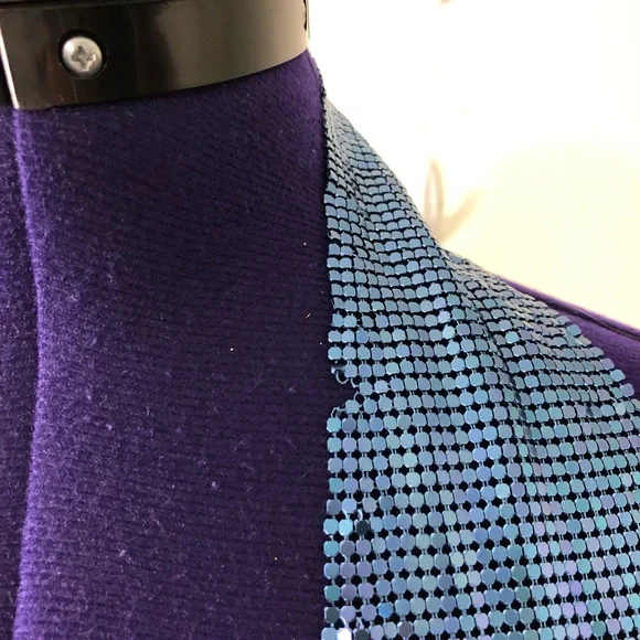 Savage X Fenty by Rihanna Blue Shiny Metallic Mesh Beaded Top - Picture 14 of 17